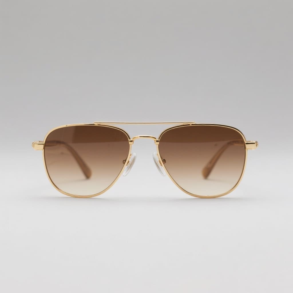 Gold Metal Aviator Sunglasses